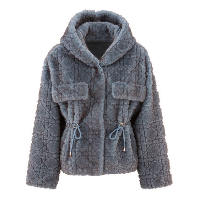 Alex Max Celeste Faux Fur Jacket Blue AMY-GA168-F main