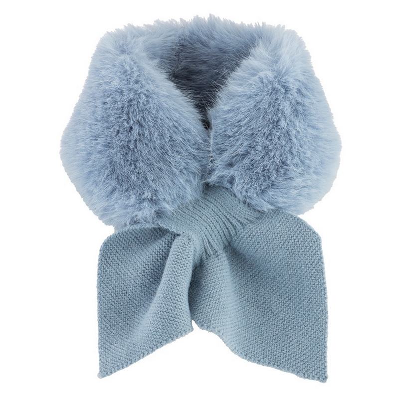 Alex Max Faux Fur Neck Warmer Celeste Blue