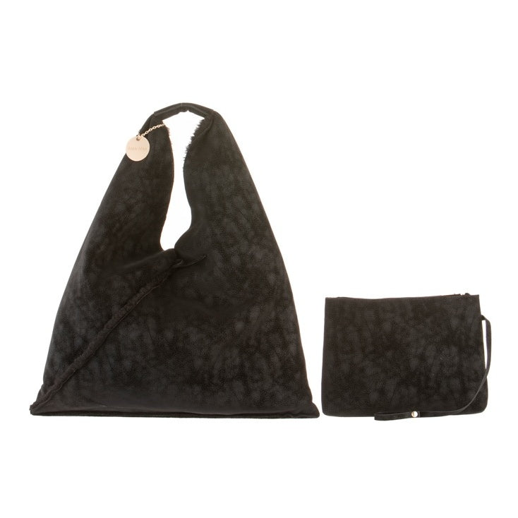 Alex Max Faux Sheepskin Slouch Bag Grey BO320 main