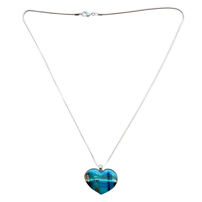 Alicia MacInnes Skye Tartan Fused Glass Baby Heart Necklace main