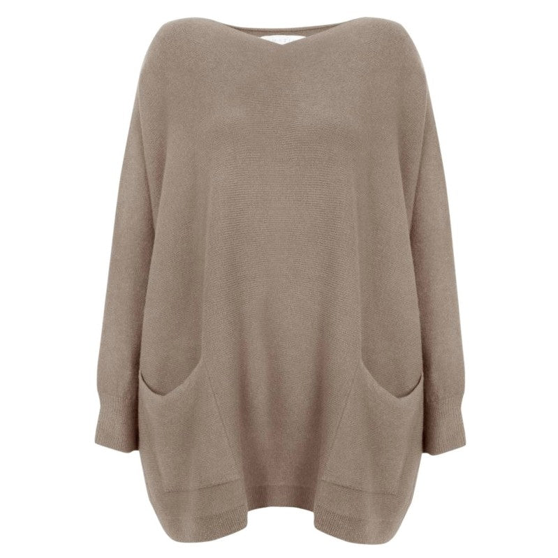 Amazing Woman Caryf X 2 Pockets Oversized Jumper Smoke front
