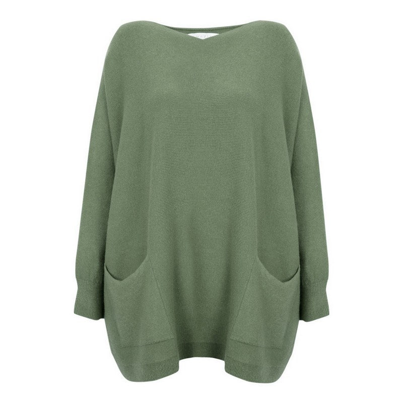 Amazing Woman Caryf X Jumper 2 Pockets Oversized Olive Green main