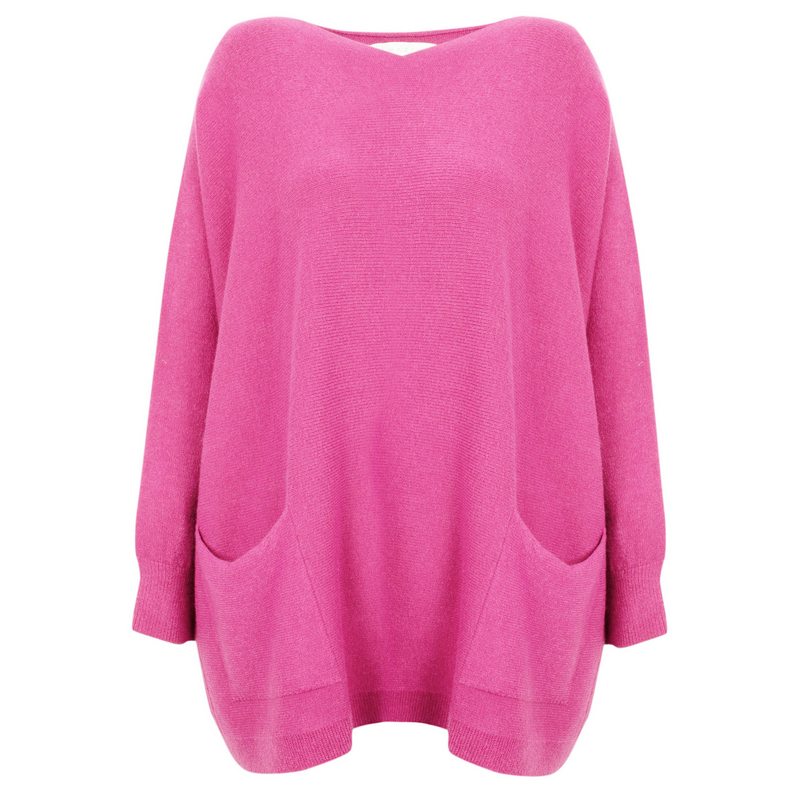 Amazing Woman Clothing Caryf X Jumper 2 Pockets Oversized Magenta CARYFX MAGEN021 front
