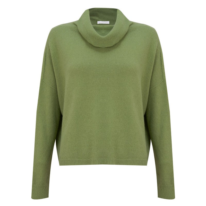Amazing Woman Clothing Jannie Cowl Neck Boxy Jumper Apple front