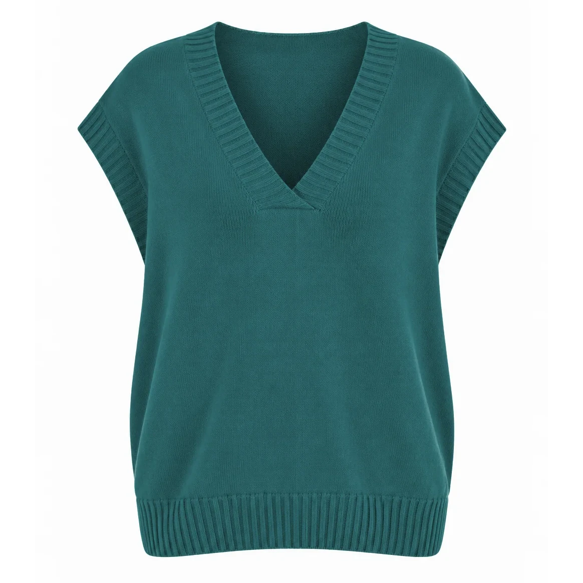 Amazing Woman Clothing Pirie Easy Fit V-Neck Tank Petrol front