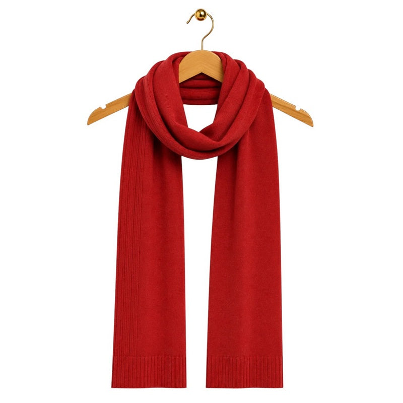 Amazing Woman Clothing Rio Ribbed Edged Scarf Berry Red