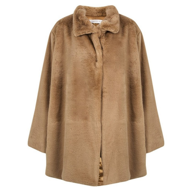 Amazing Woman Cosy Faux Fur Jacket Caramel