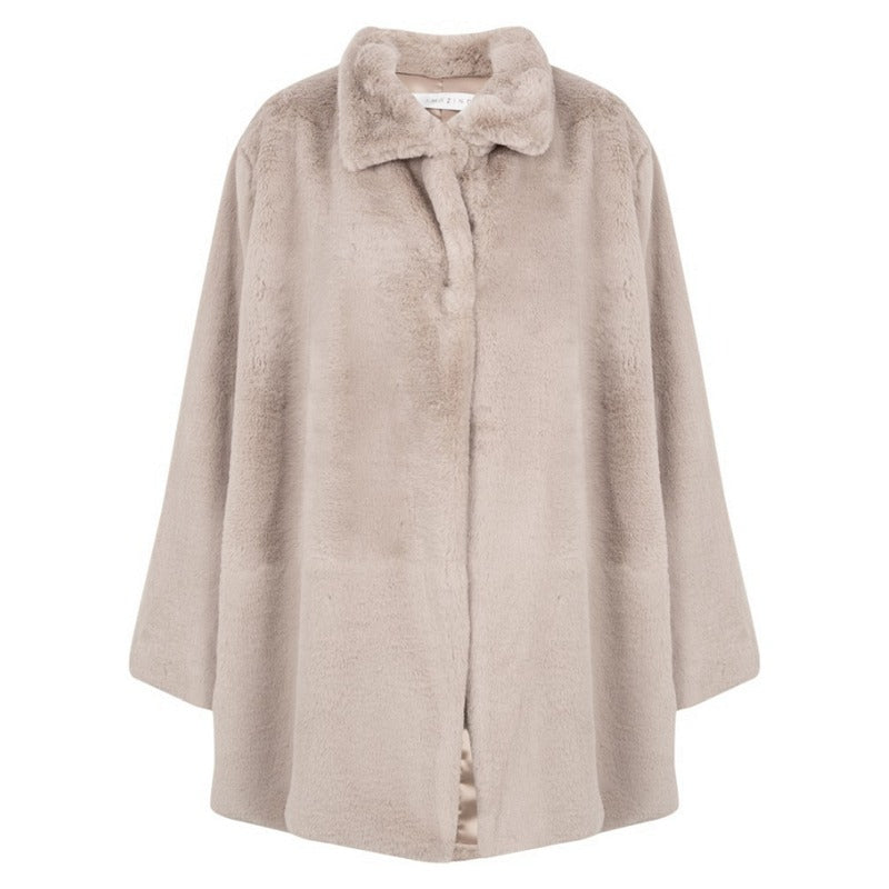 Amazing Woman Cosy Faux Fur Jacket Smoke