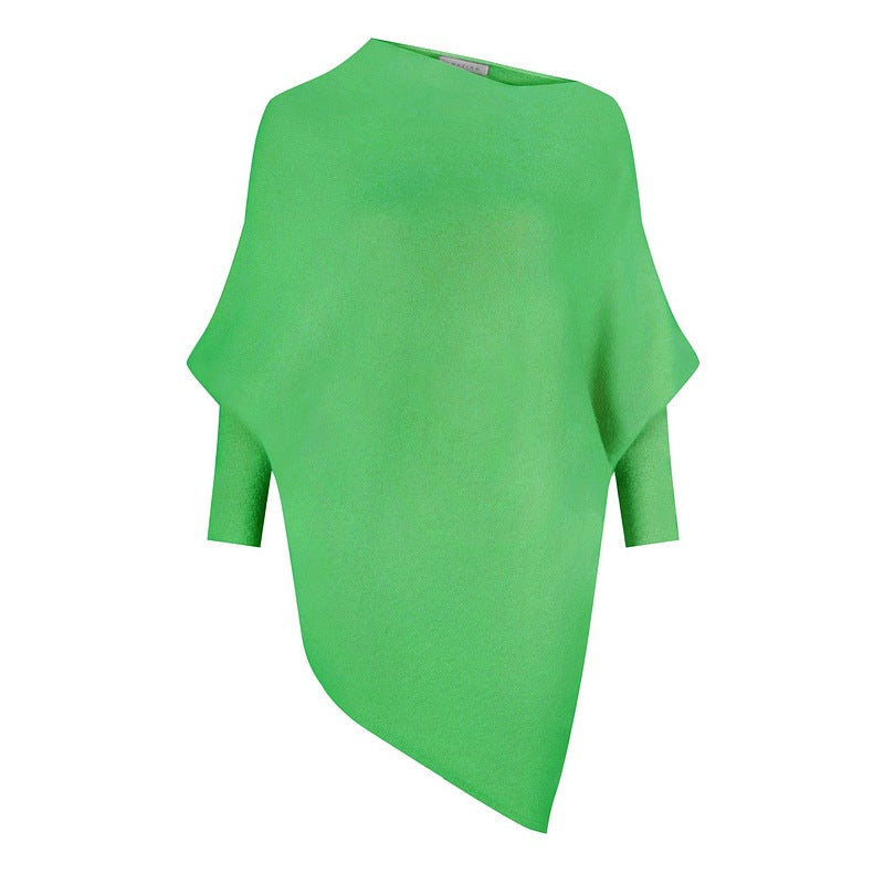 Amazing Woman Emilie Asymmetric Jumper Grass front