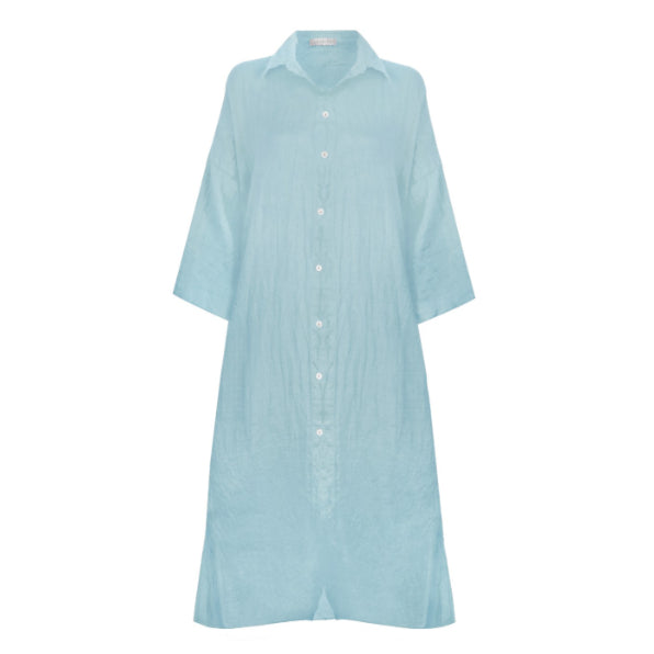 Amazing Woman Finty X Oversized Linen Dress Ice Blue front