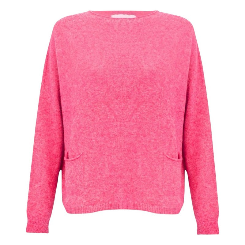 Amazing Woman Jodie Round Neck Jumper Azalea front