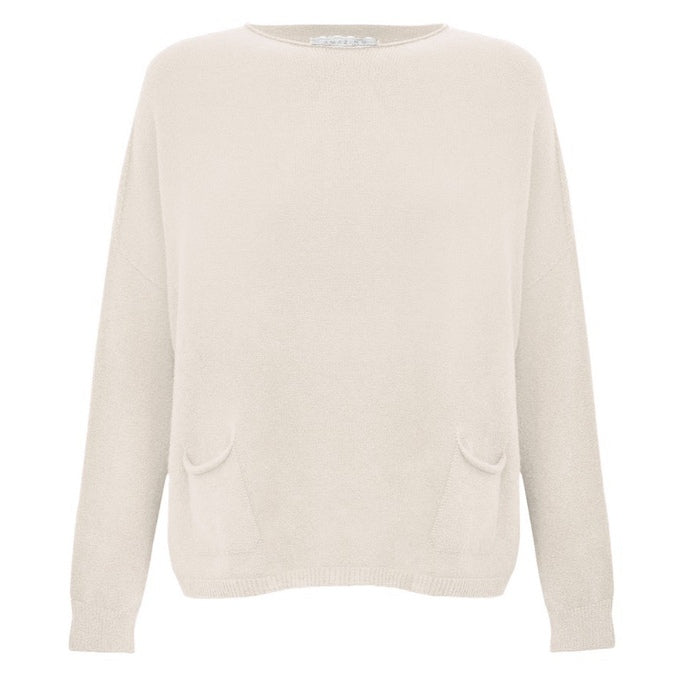 Amazing Woman Jodie Round Neck Jumper Ivory front