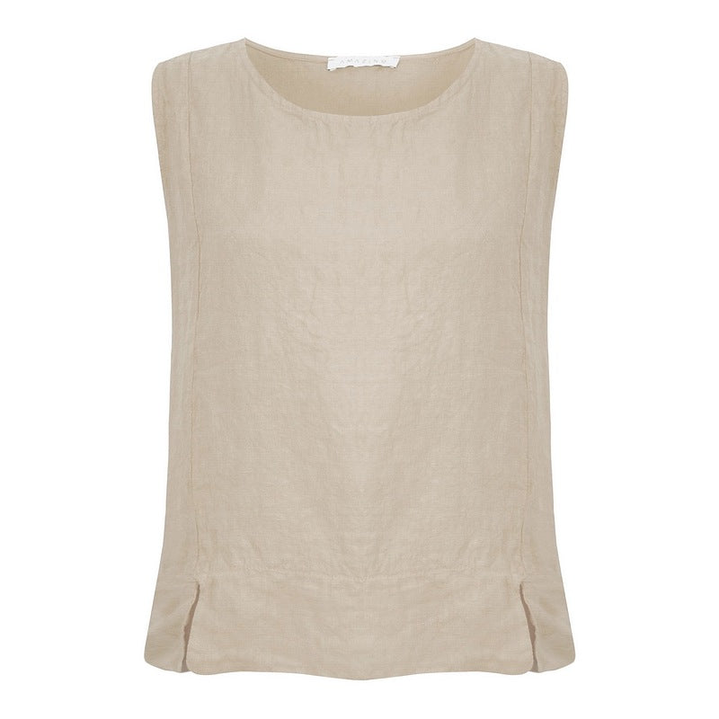 Amazing Woman Lucie Linen Cami Top Fango front