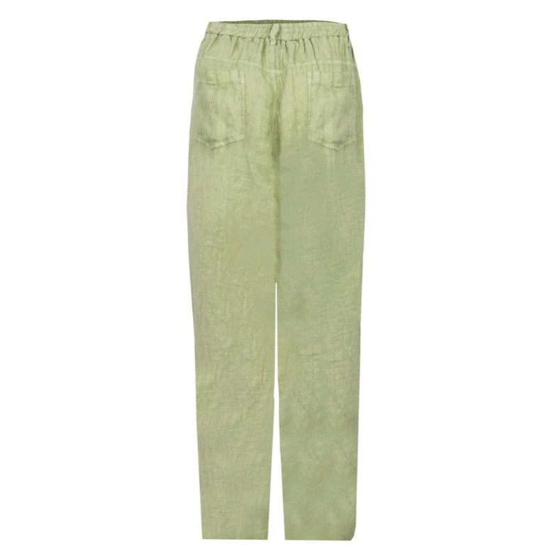 Amazing Woman Odie Tapered Linen Trousers Leek rear