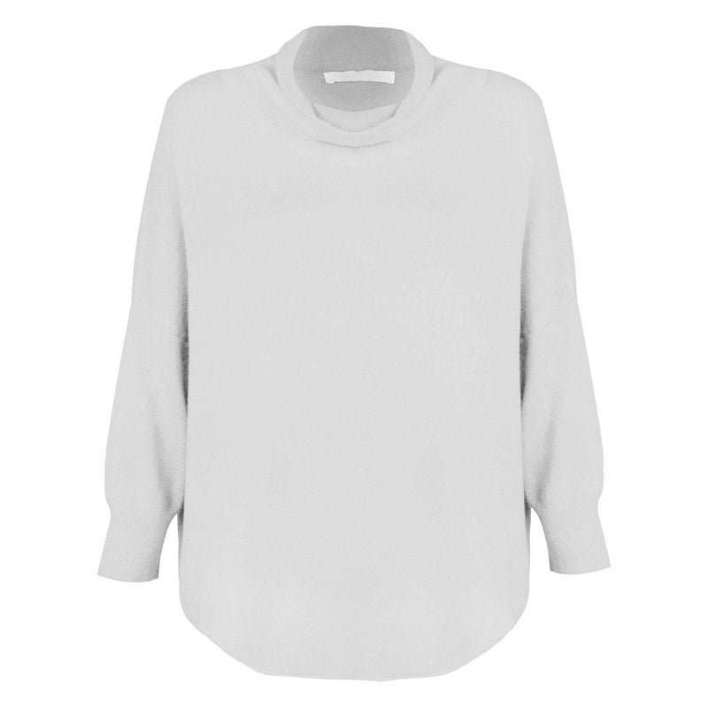 Amazing Woman Vera Oversized Jumper in Marled Silver front