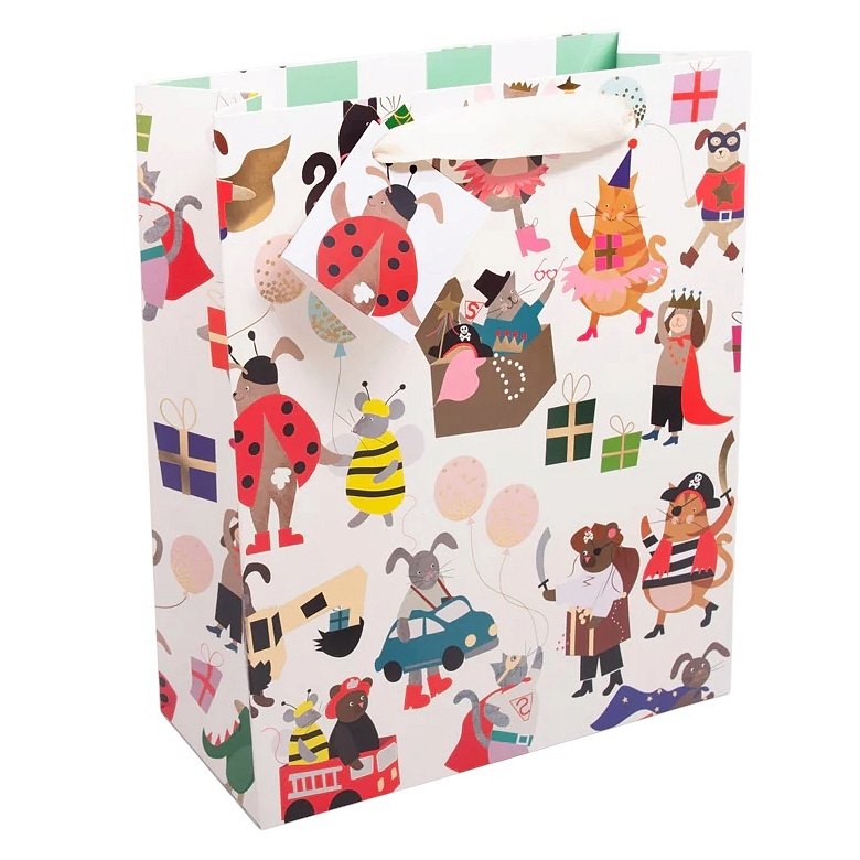 Animals in Dress-up Outfits Large Gift Bag