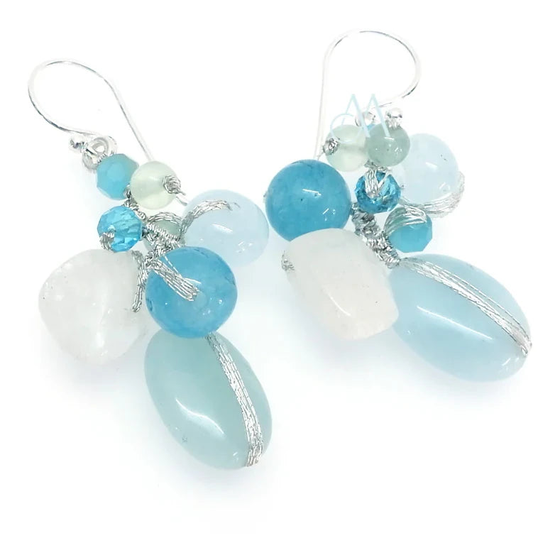 Annabella Moore Jewellery Blue Aquamarine & Moonstone Earrings SKE01-BL main