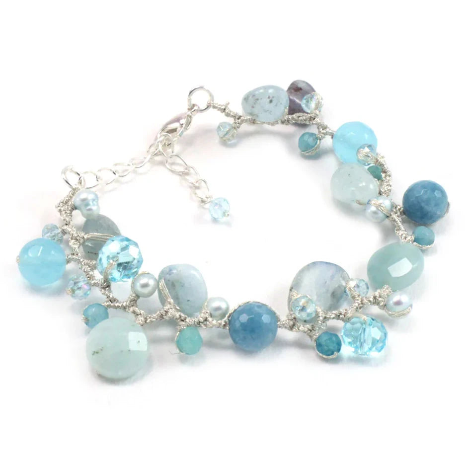 Annabella Moore Jewellery Blue Aquamarine & Moonstone Bracelet SKB01-BL main