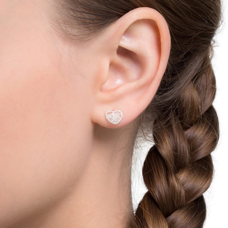 Annabella Moore Jewellery Let's Fall in Love Earrings AM05-09E on model