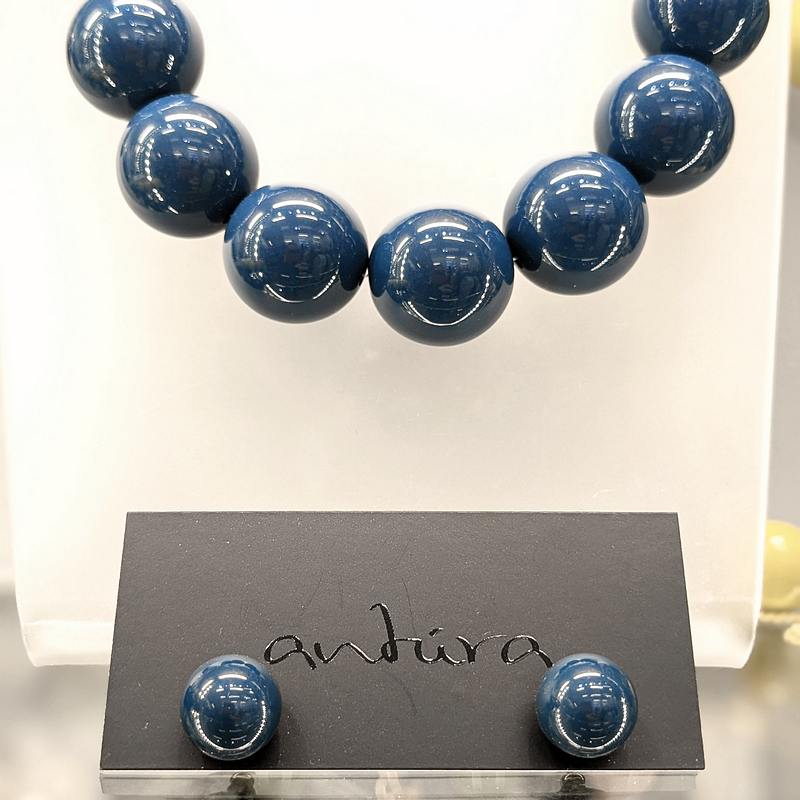 Antura Balloon Full Necklace Earrings ACJ910175 Blue detail