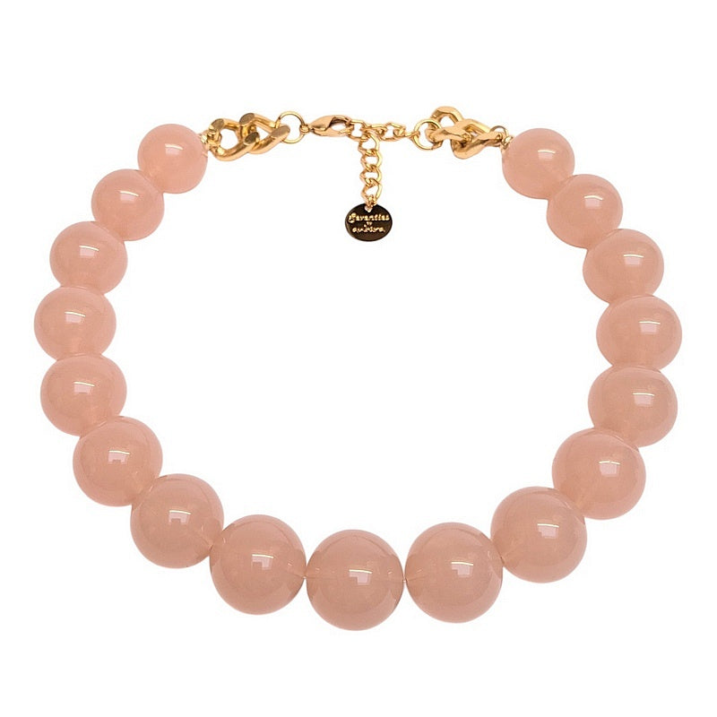 Antura Balloon Full Necklace in Blush ACJ910175 flat