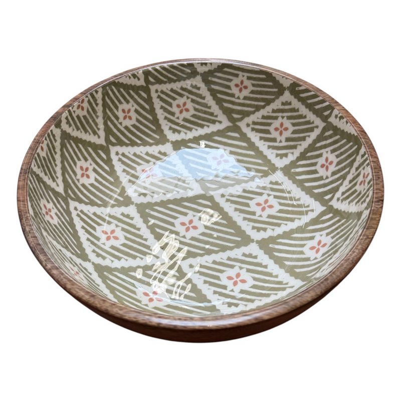 Anya Wooden Salad Bowl top
