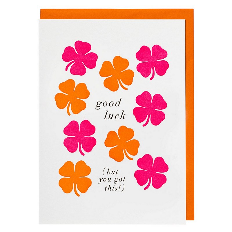 Archivist Gallery Bright Clover Good Luck Card QP695 front