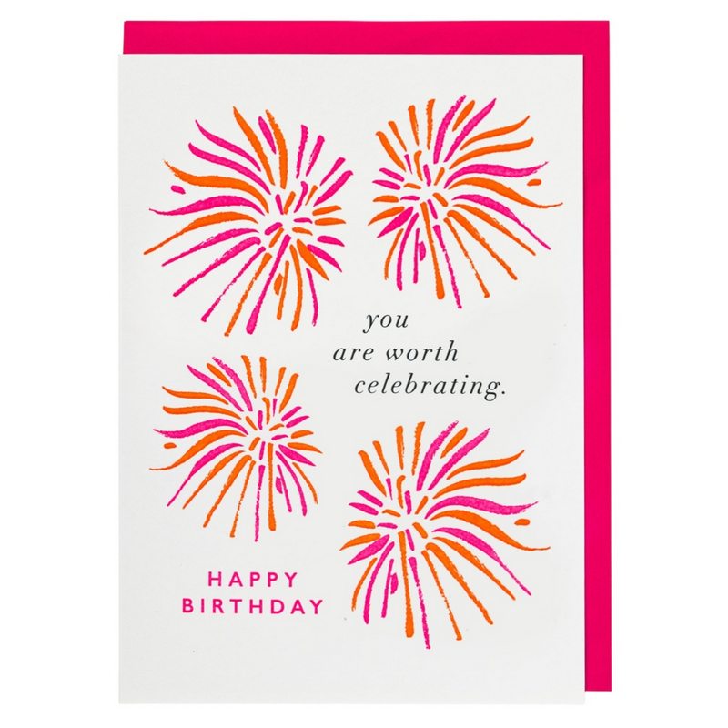 Archivist Gallery Fireworks Birthday Card QP691 front