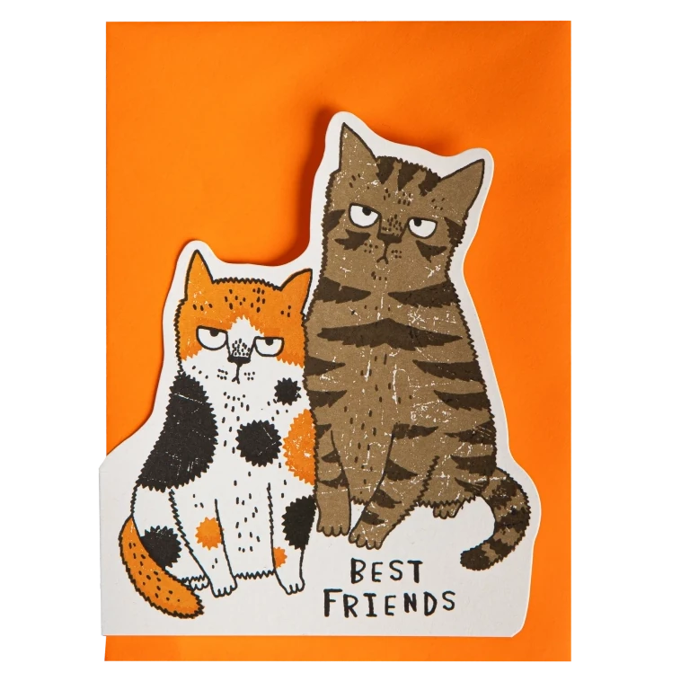 Archivist Gallery Best Friends Grumpy Cats Cut Out Card QC024 front