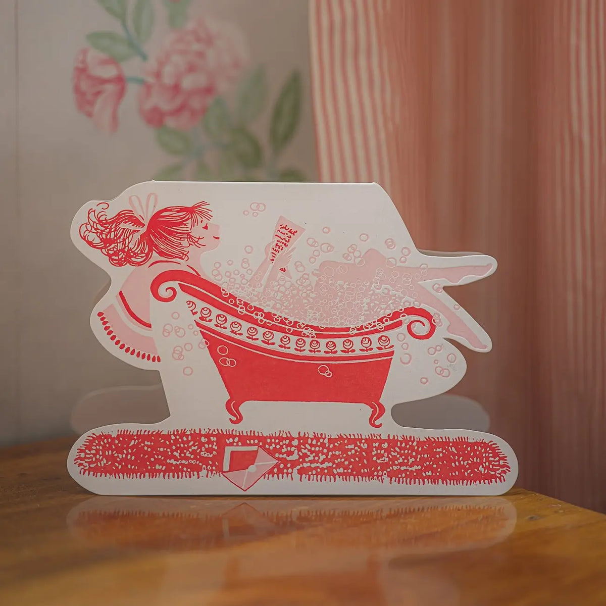 Archivist Gallery Lady In The Bath Cut Out Card QC019 lifestyle