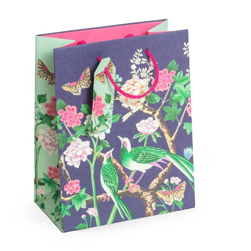Art File Chinoiserie Purple Medium Gift Bag Portrait GB321 front
