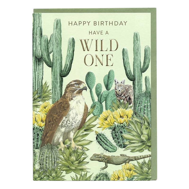 Art File Happy Birthday Wild One Sonaran Desert Card HA06 front