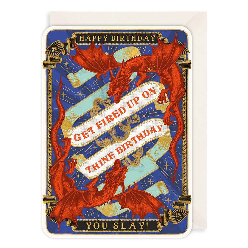 Art File Huzzah Get Fired Up Birthday Card HZ08 front