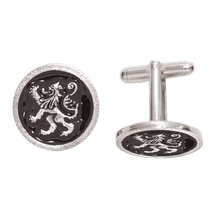 Art Pewter Silver Lion Rampant Cufflinks 113/CL main