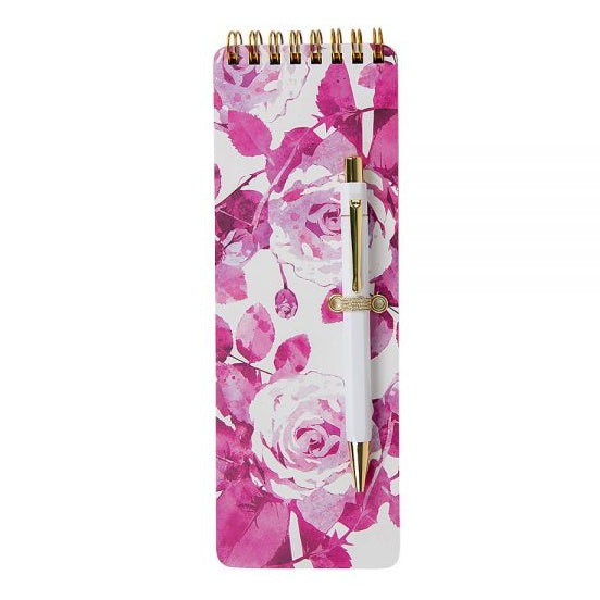 Artebene Pink Floral Art Notebook With Pen 220729 front