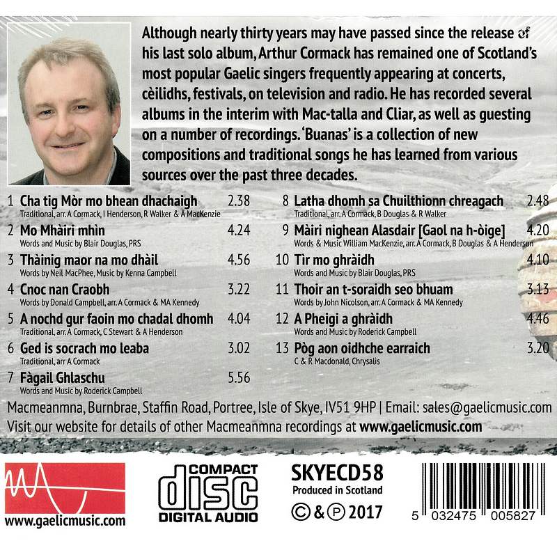 Arthur Cormack Buanas SKYECD58 track list