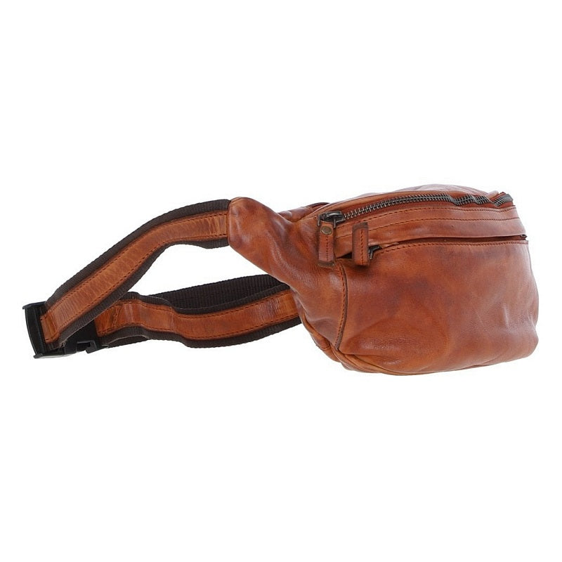 Ashwood Leather Bum Bag Tan D-102-Tan zips
