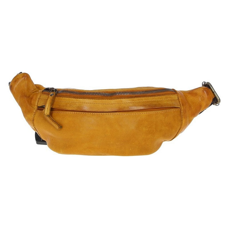 Ashwood Leather Bum Bag Yellow D-102-YELLOW front