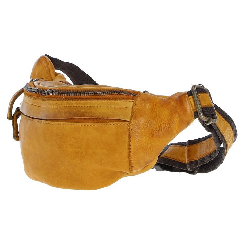 Ashwood Leather Bum Bag Yellow D-102-YELLOW side