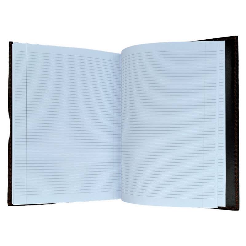 Ashwood Leather Covered A5 Notebook Copper Brown open