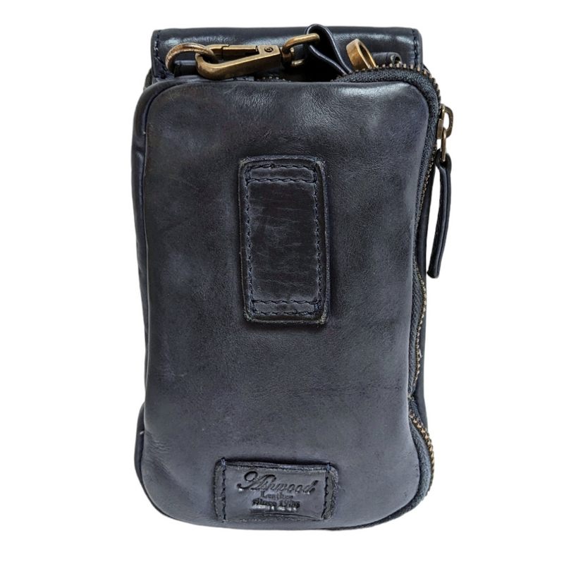 Ashwood Leather Crossbody Bag Small Navy