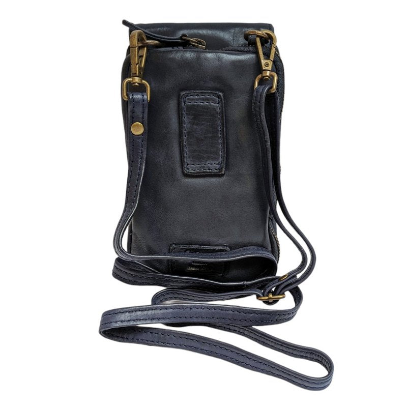 Ashwood Leather Crossbody Bag Small Navy