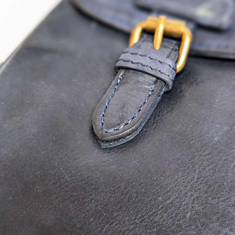 Ashwood Leather Crossbody Bag Small Navy