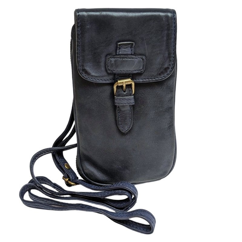 Ashwood Leather Crossbody Bag Small Navy