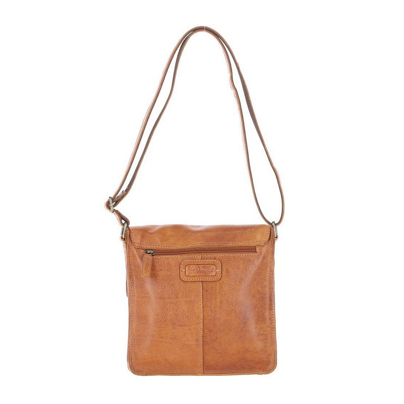 Ashwood Leather Dean Flight Messenger Bag Tan back