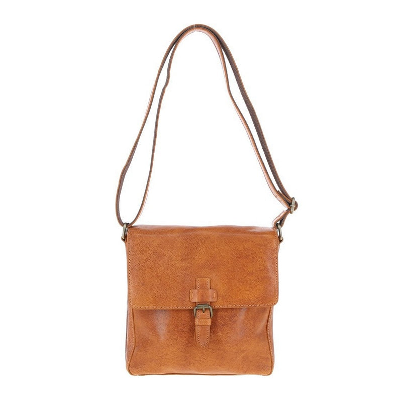 Ashwood Leather Dean Flight Messenger Bag Tan front