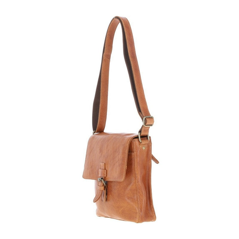 Ashwood Leather Dean Flight Messenger Bag Tan side