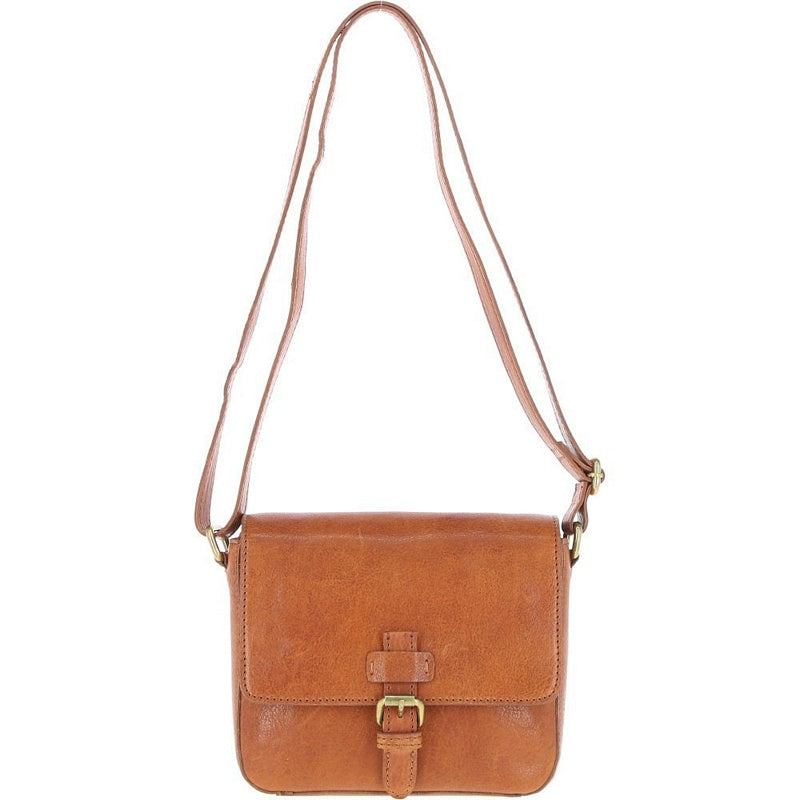 Ashwood Leather Dom Crossbody Bag in Tan front