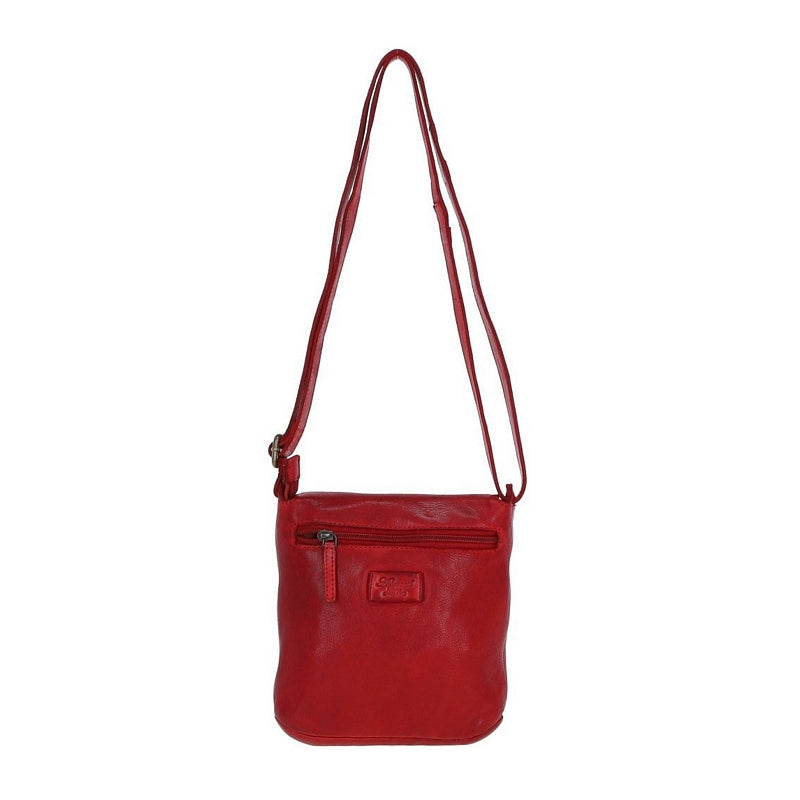 Ashwood Leather Shoulder Bag Red D-90-RED back