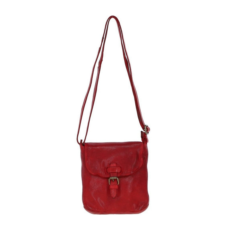 Ashwood Leather Shoulder Bag Red D-90-RED front